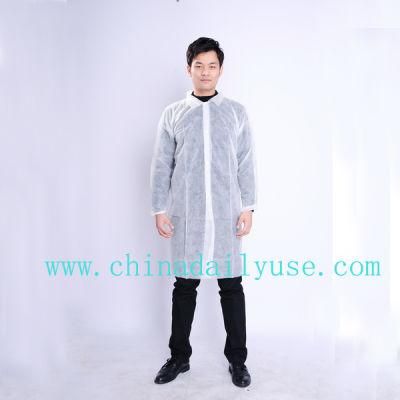 Disposable Dustproof Breathable Particle Protection Lab Coat