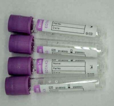 Blue/Green Plastic/Glass Hot Sale Disposable Vacuum Blood Collection Tube