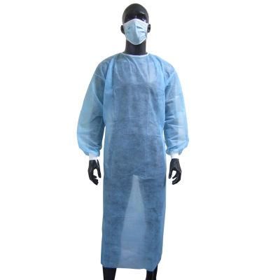 Medical Consumable Disposable Isolation Gown Hospital Uniform PP 35g Surgical Gown