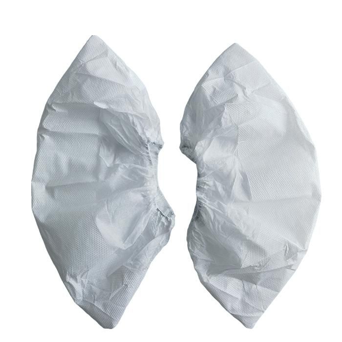 Bulk Production Hospital Clean Room CPE Half Laminated Anit-Ebola Hand Made Antiskid Indoor Shoe Covers