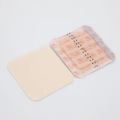 Highly Absorbent Non-Adhesive Waterproof Polyurethane PU Foam Dressing Without Border, 20X20cm
