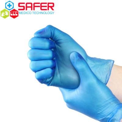 Industrial Blue Disposable Vinyl Gloves Latex Free