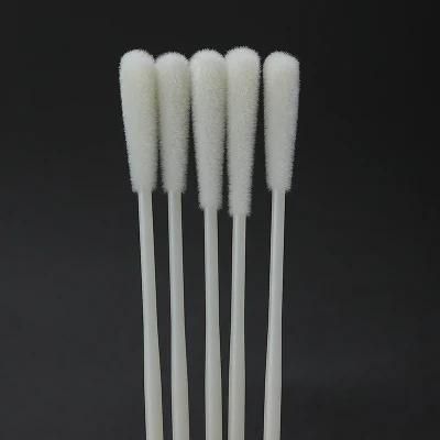 Carest 6 Inch Sterile Disposable Flocked Sampling Flocking Nylon Nasal Mouth Oral Swab with ABS Handle