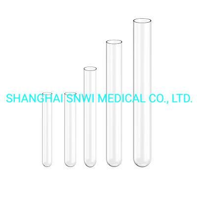Medical Lab Glassware Clear Round Bottom Glass Test Tube