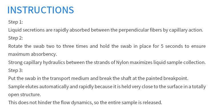 Promotional Disposable General Density Foam Virus Sampling Transport Swab