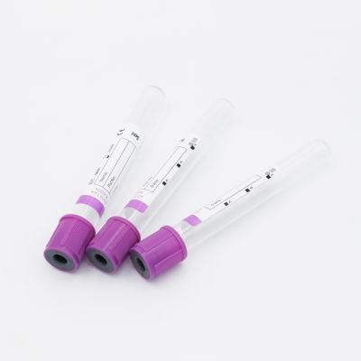 Disposable Medical Glass Pet Blood Test EDTA Vacuum Blood Collection Tube Purple