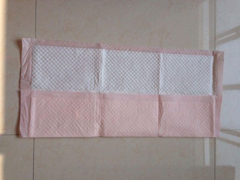 OEM ODM China Wholesale Xxxx Underpad Disposable Pad Incontinence Pad Private Label Free Samples PE Backsheet Fluff Pulp Adult Pink Bed Pad with Sap Waterproof
