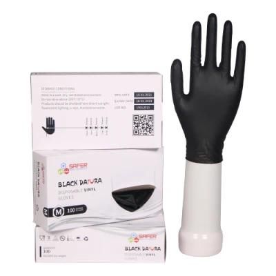 Disposable Black Vinyl Examination Gloves