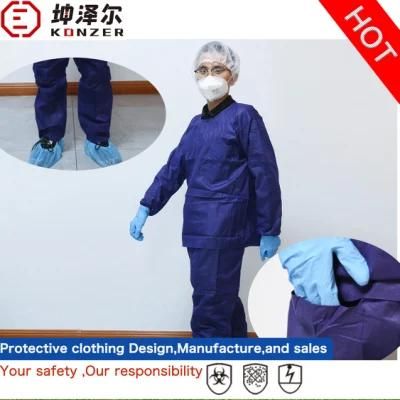 Durable Disposal Surgical Gown Disposable Protective Clothings with Dry Particles and Slight Liquid Splash