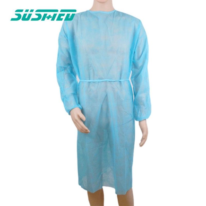 Disposable Non Woven Level 2 Isolation Gown 16GSM Elastic Cuff Buy Yellow Color