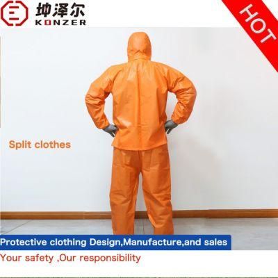 Anti-Infectious Substances Split Protective Clothing for Purchasing Managers Pressurized Chemical Liquids