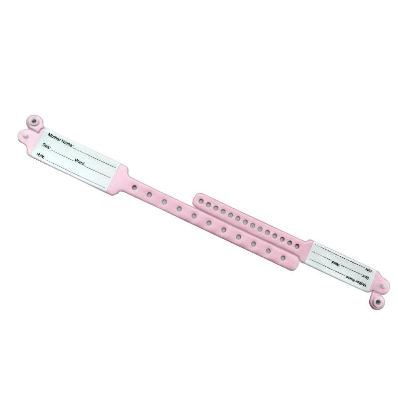 Waterproof Custom Mother and Baby Written on Medical ID Band for Hospital