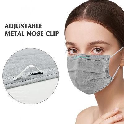 4-Ply Black Disposable Nonwoven Activated Carbon Mask