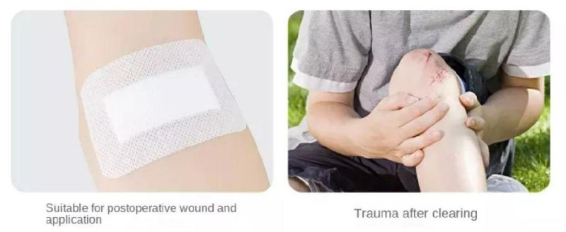 Adhesive Wound Dressing with Non Woven Material for Medical Wound Using