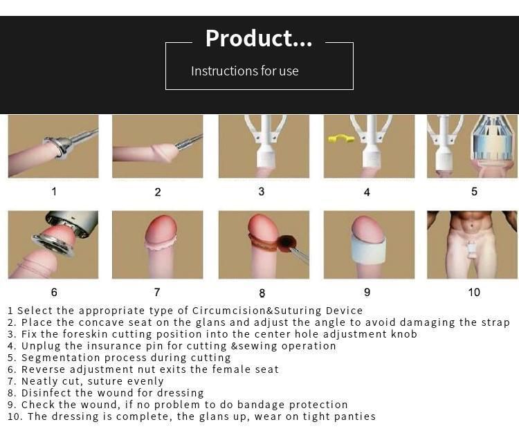 Hot Salepainless Disposable Circumcision Stapler for Foreskin Cut 22mm