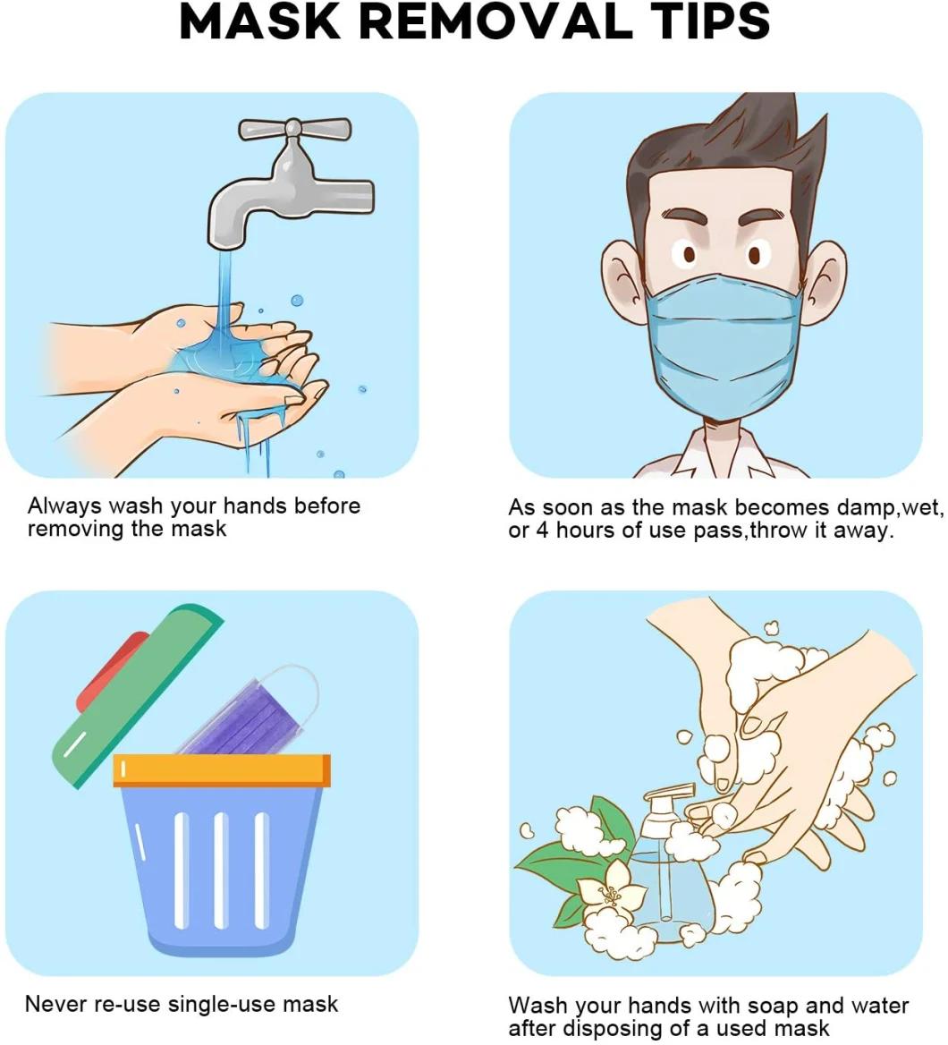 Kids Face Mask Disposable-50 Pack Colorful Mask for Boys and Girls-Soft on Skin, 3 Ply Children′ S Size
