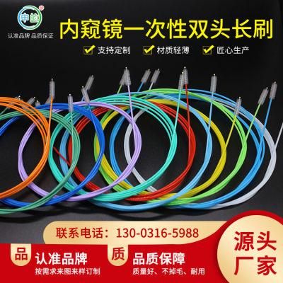 Special Cleaning Brush for Endoscope Disposable Double-Headed Long Brush Multi-Color Bronchofiber Bronchoscope Cleaning Brush