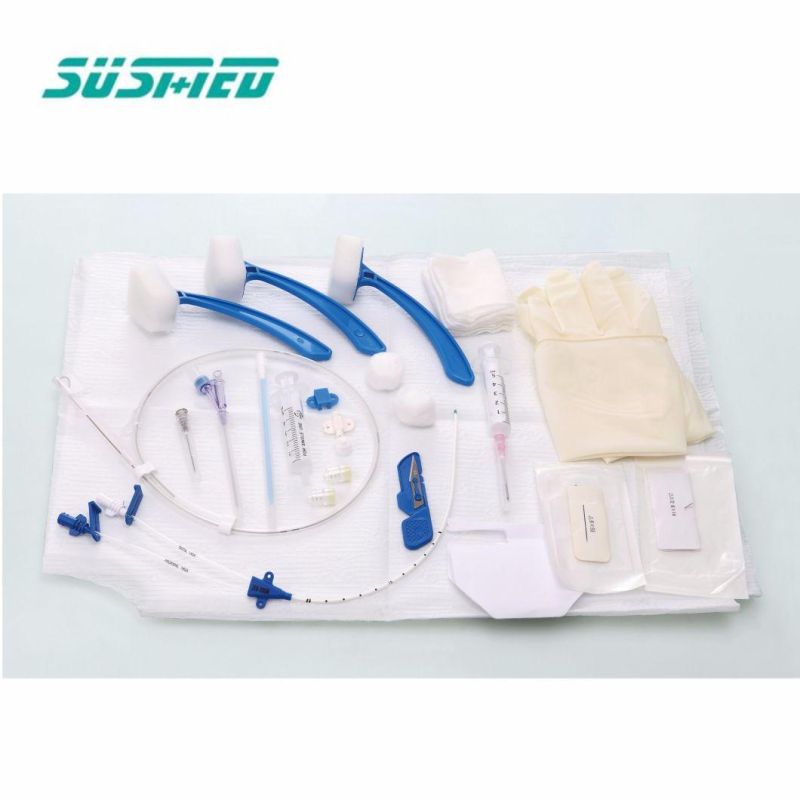 Double/Triple 7fr Antimictobial Central Venous Catheter CVC Kit Set