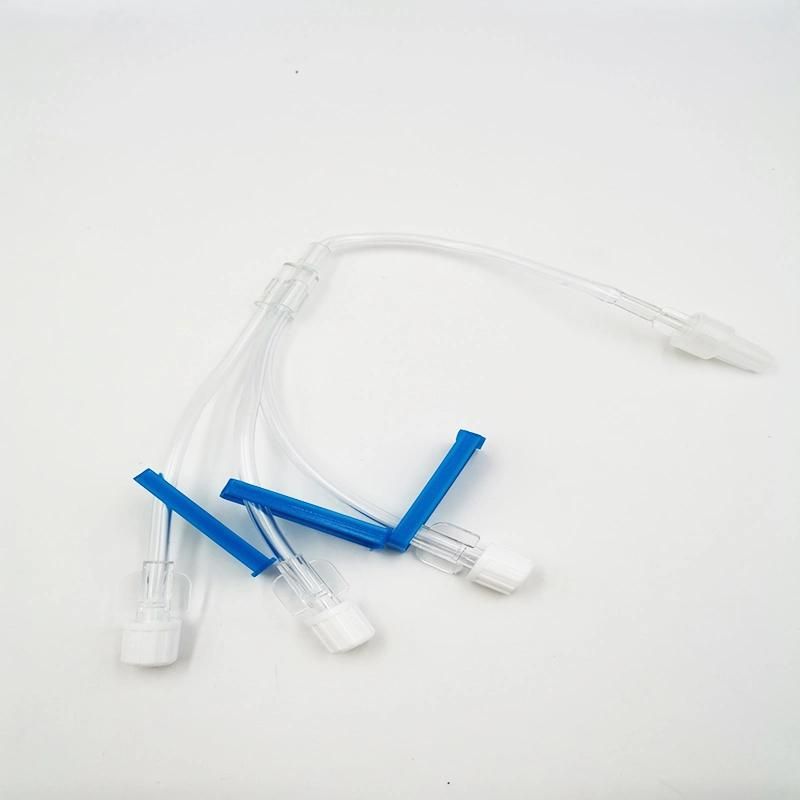 1/2/3/4 Way Extension Tube Infusion Set with Needle Free Connector