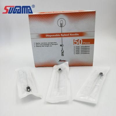 Medical Spinal Needle with Pencil or Qunicke Type Sugama Brand