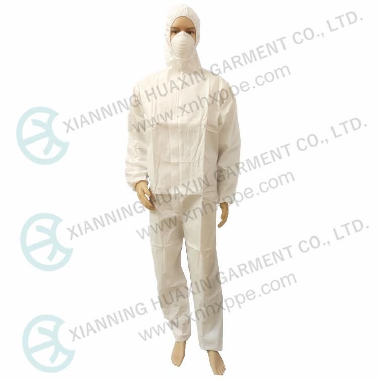 En14126 Type5b/6b Medical Microporous Personal Protective Disposable Coverall