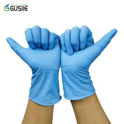 Powered Free Nitrile Gloves Examination Blue/White Disposable 3.5g Nitrile Gloves