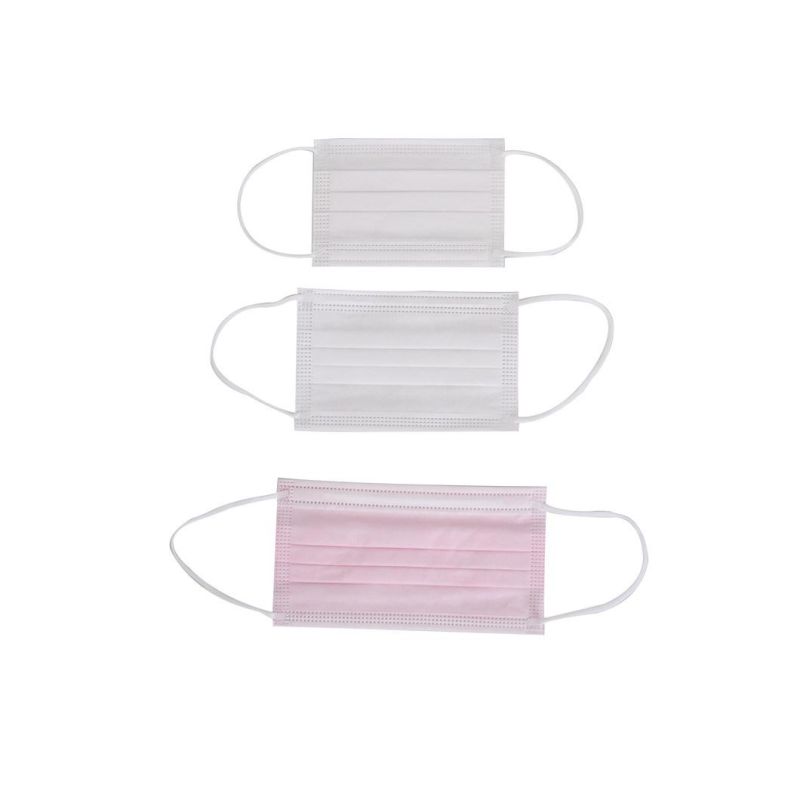 Individual Package High Quality Medical Mask 3ply Face Mask Containing Non-Woven Melt-Sprayed Cloth Surgical Masks