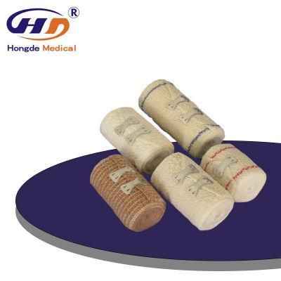 HD377 Medical Wound Dressing Elastic Spandex Crepe Bandage with Line