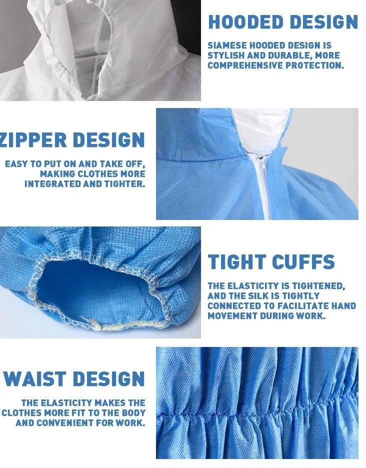 Disposable Non Woven Coverall, Jackets and Trousers for Protective Clothing Uniform
