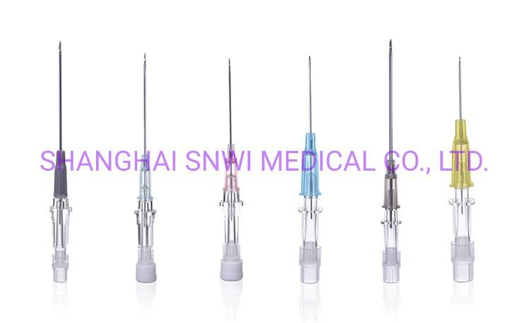 Medical Equipment Sterile IV Catheter/IV Cannula with Wings and Injection Port 14G to 24G