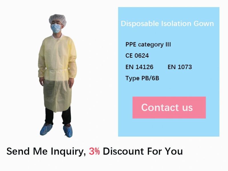 Breathable SMS Isolation Gowns Disposable Coverall