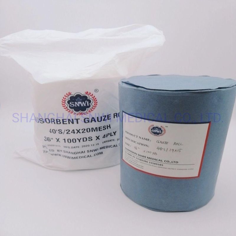 White Sterile Cotton Gauze Jumbo Bandage Roll
