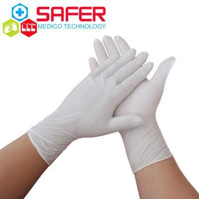 Exam Grade Disposable White Color Nitrile Gloves