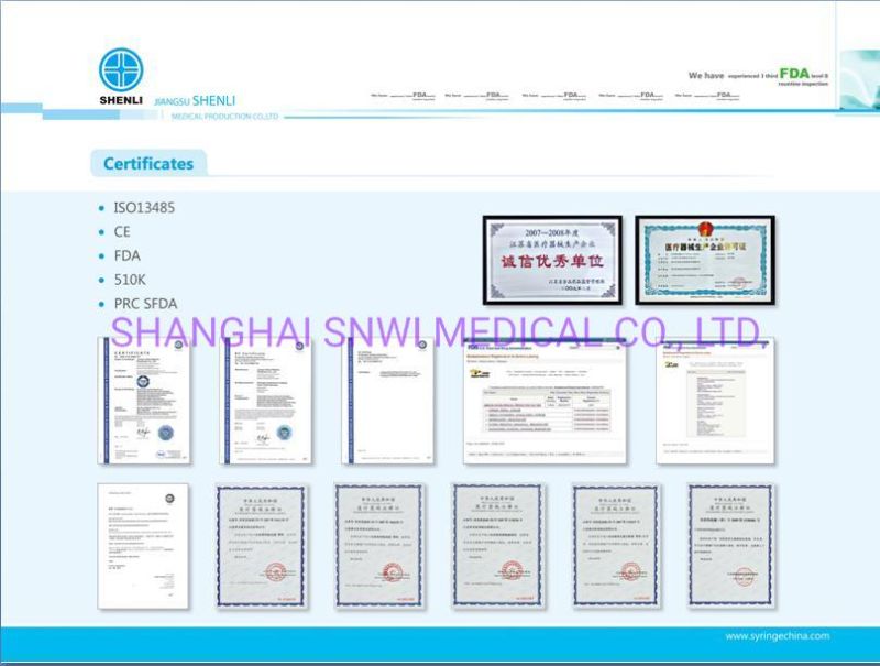 Medical Disposable with Catheter Tips Sterile Syringe