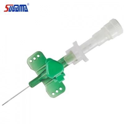 Intravenous (I. V.) Cannula with Injection Valve with Wings