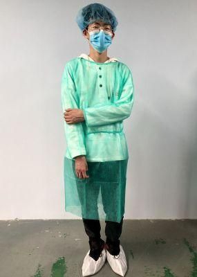 Fumo Insulation Non Woven Polypropylene Procedure Protective Comfortable Isolation Gown Disposable with Knitted Cuffs