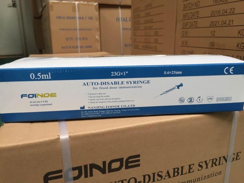 Chinese Prices Medical Injection Disposable Safety 1ml 5ml Vaccine Plastic Luer Lock Syringe with Needle