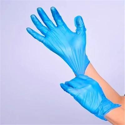 China Wholesale Disposable Powdered Vinyl Gloves Blue