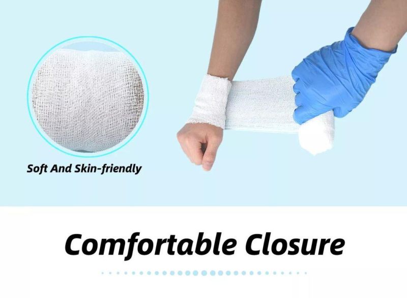 HD5 Absorbent Sterile Compress Crinkle Gauze Cotton Fluff Gauze Bandage