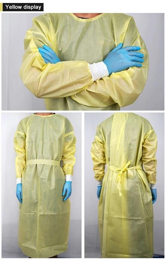 Level 3 Isolation Gown Disposable SMMS Coated Waterproof Clothing Certified Isolation Clothes