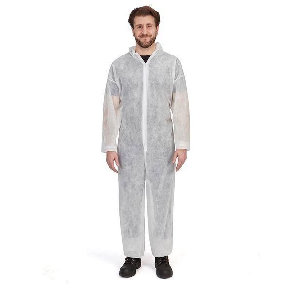 Type 3 4 5 6 Chemical Microporous PP SMS Industry Waterproof Lab Safety Work Disposable Nonwoven Coverall Work Wear