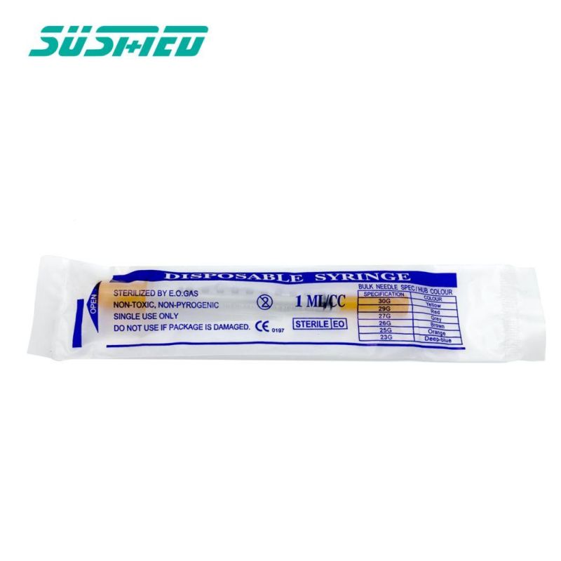 Medical Disposable Vaccine Injection 1ml Syringe with Needle