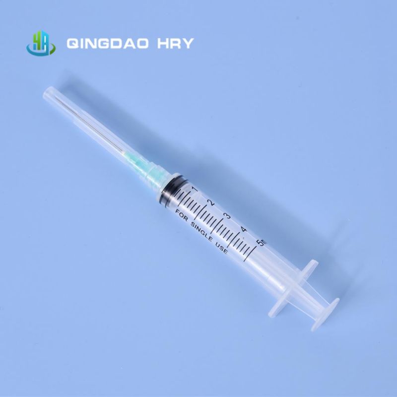 5ml Disposable Sterile Injection Syringe with Needle & Safety Needle, Insulin Syringe, Safety Syringe with CE FDA 510K and ISO13485