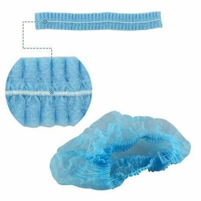 Colorful Single Elastic Non Woven Clip Cap Disposable Mob Caps Disposable Pleated Hair Net Doctor Caps
