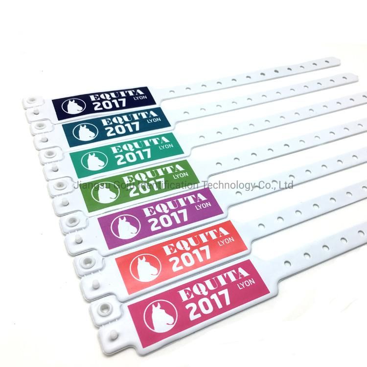Factory Direct Sales High Quality Custom One Time Using Adjustable ID Band