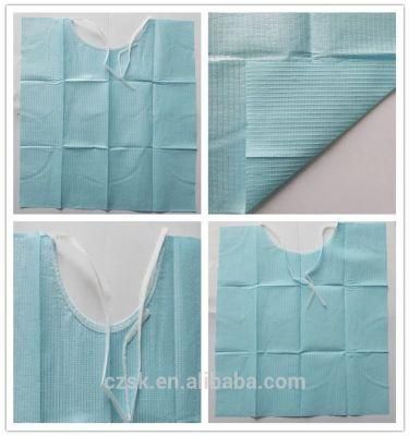 Disposable Dental Bibs with Ties and Pocket
