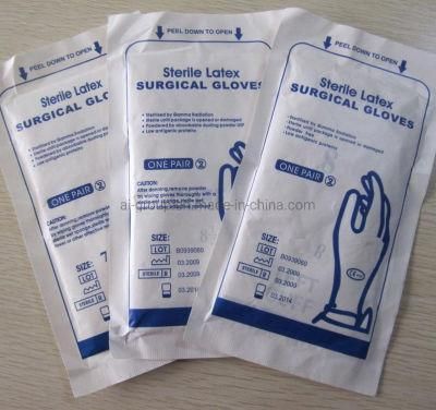 Medical Disposable Sterile Latex Surgical Gloves with Powdered