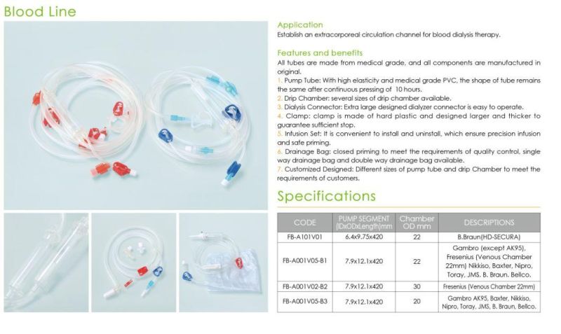 CE/FDA Certified Hematodialysis Blood Line with CE/FDA Certificate