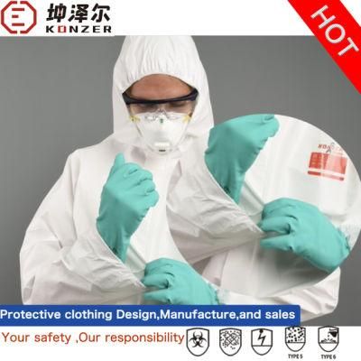 En 14126 1073 Konzer Microporous Film Disposable Garments for Building Construction