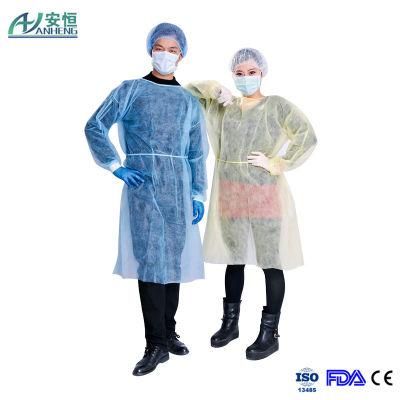 Spunbound Polypropylene Isolation Gowns Elastic Cuffs Isolation Gown